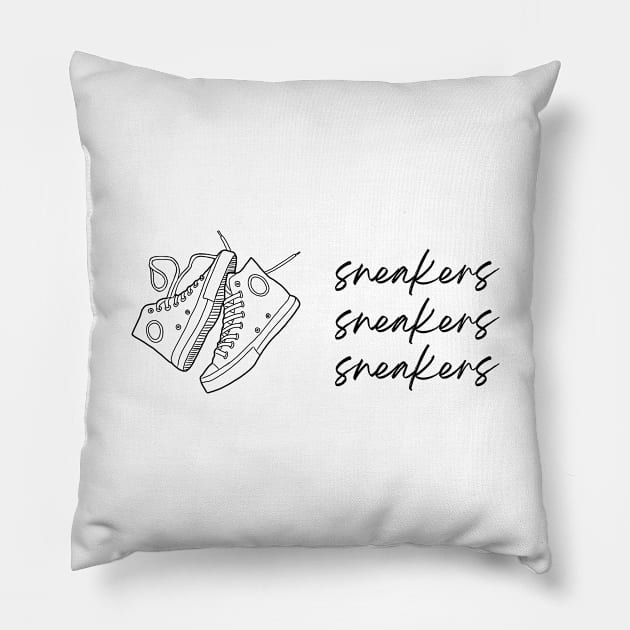 Sneakers Sneakers Sneakers Pillow by simpledesigns