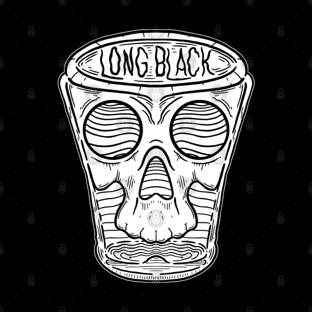 Long Black Skull by Hojyn