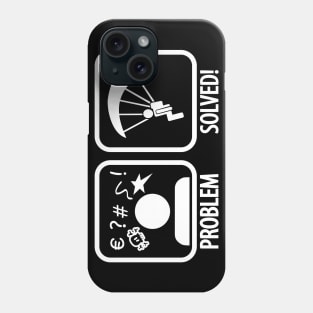 Problem solved skydiving (white) Phone Case