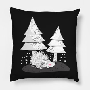 Hedgehog Drawing Pillow