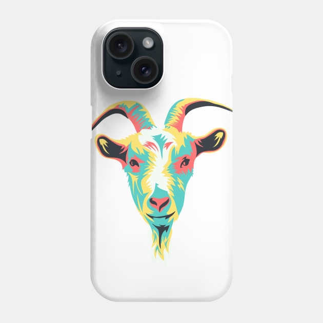 Funky Goat Phone Case by nicholashugginsdesign