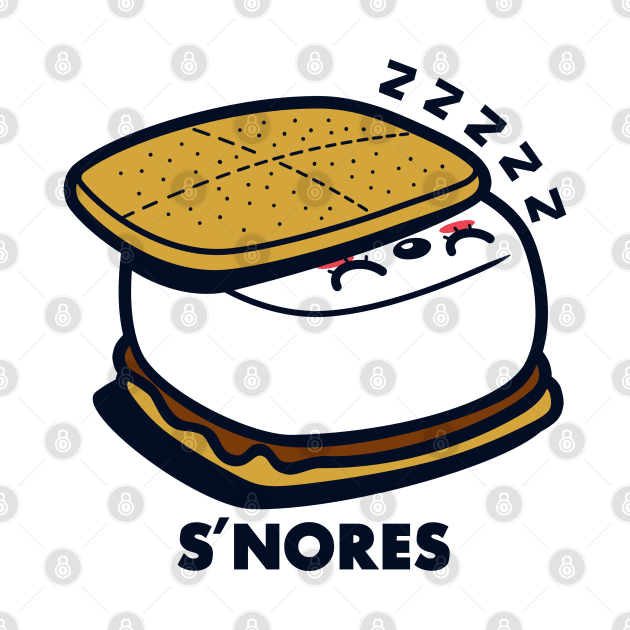 S'nores Cute Funny Kawaii Smores Snoring Sleeping by BoggsNicolas