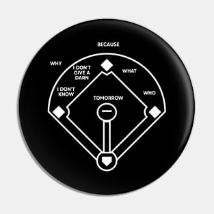 Who's On First Baseball Love Funny Pin