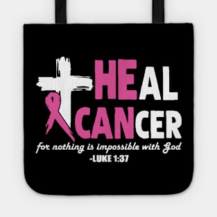 Heal Cancer God Jesus Cross Tote