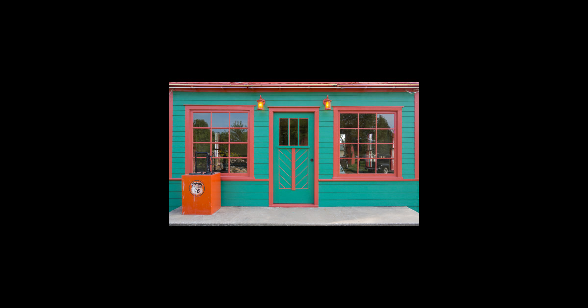 gas station Window Sticker TeePublic