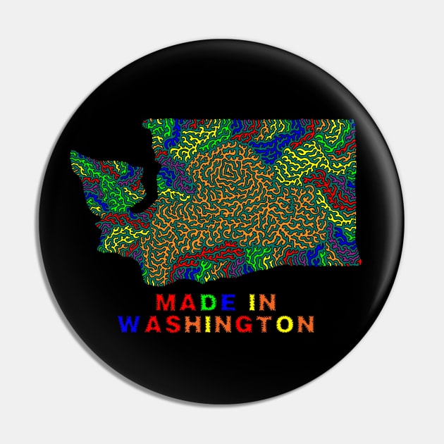 Made In Washington Pin by NightserFineArts