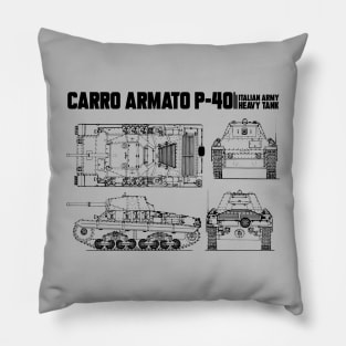 CARRO ARMATO P-40 ITALIAN TANK WW2 Pillow