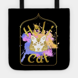 Holi cat colors Tote