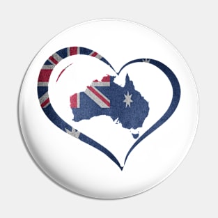 Big Heart for Australian Pin