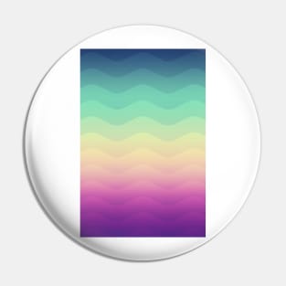 Abstract Geometric  Candy / Rainbow Waves Pattern (Multi Color) Pin