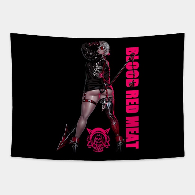 BLOOD RED MEAT Tapestry by Pan_Ren_Wei