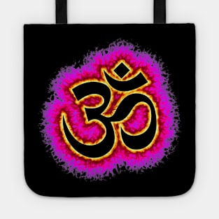 pink Om fire symbol Tote