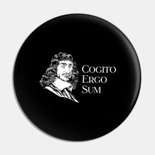 Cogito Ergo Sum - Latin saying of Descartes Pin