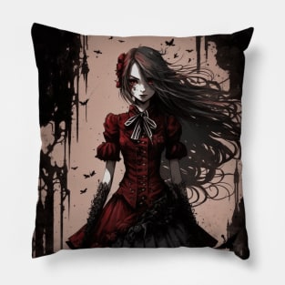 Anime Goth Girl Pillow