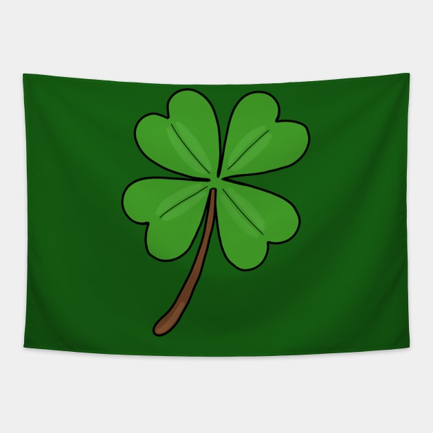 Four-leaf Clover - Luck Symbols Tapestry by DiegoCarvalho