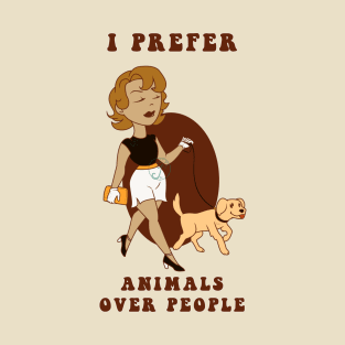 Old Style Cartoon pin up - Animals over people T-Shirt