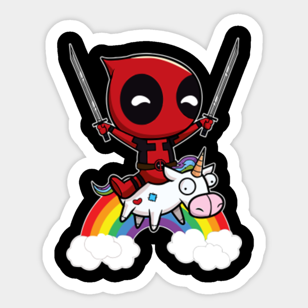 Deadpool Unicorn Deadpool Autocollant Teepublic Fr