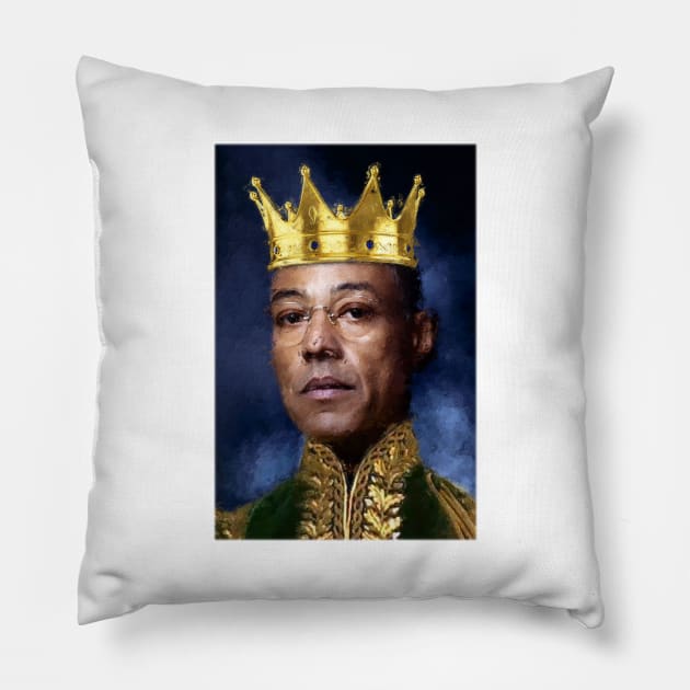 King Gus Fring Pillow by Vanilla Susu