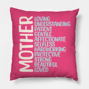 MOTHER Meaning Shirt I Love Mom Mothers Day Pillow