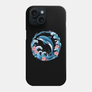 Cute Dolphin Floral Ocean Phone Case