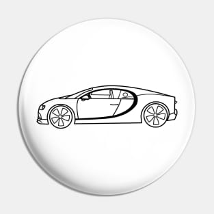 Black Bugatti Chiron Pin