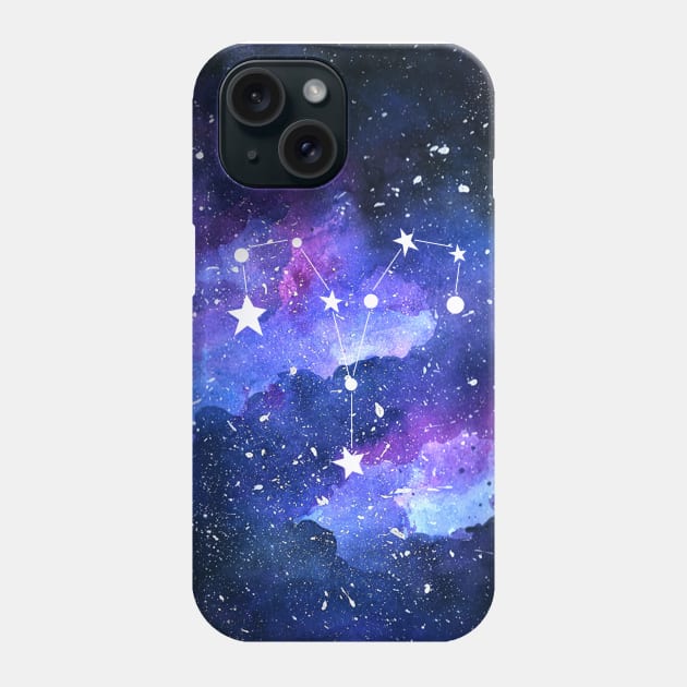 Galaxy Aries Star Sign Phone Case by KathrinLegg