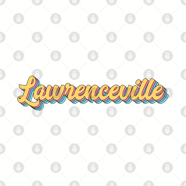 Lawrenceville Retro Yellow Script by modeoftravel