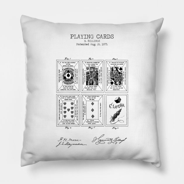 PLAYING CARDS patent Pillow by Dennson Creative