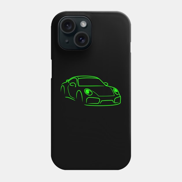 911 car sport racing race green Phone Case by creative.z
