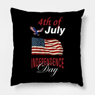 4th of July 1776  American independence day design Pillow