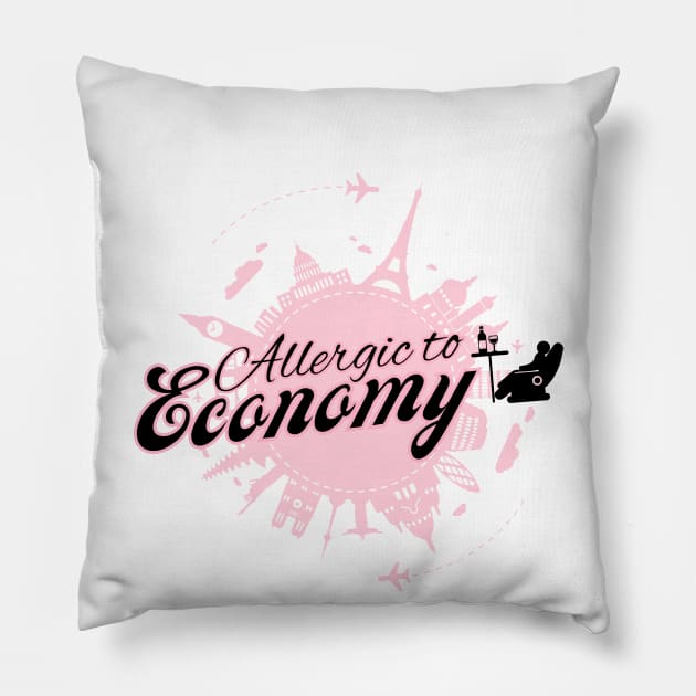 Allergic to Economy Travel Pillow by TheCorporateGoth