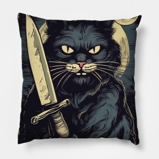 scary cat Pillow