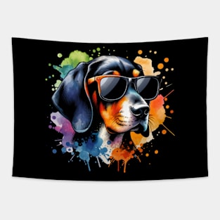 Black And Tan Coonhound Tapestry