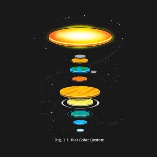Flat Solar System T-Shirt