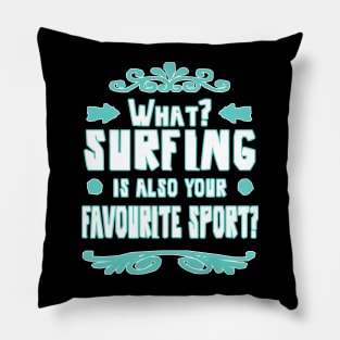 Surfing Monster Wave Women Surfing Girls Pillow