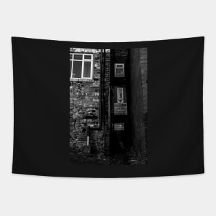 Back Alley Direction Sign Tapestry