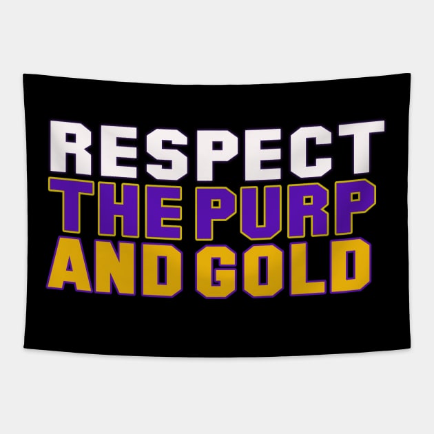 Respect the purp and gold Tapestry by GLStyleDesigns