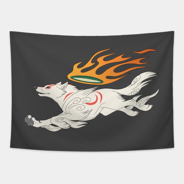 Ookami Amaterasu Tapestry by FlannMoriath