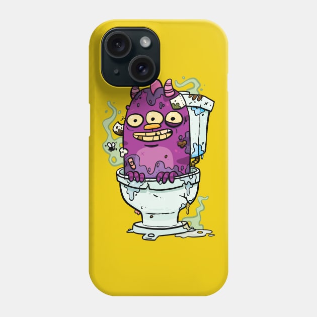 Stinky Little Toilet Monster Phone Case by striffle