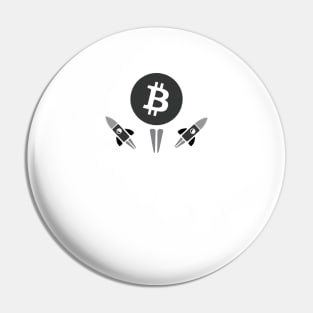 Bitcoin To The Moon Crypto Currency Hodl Pin