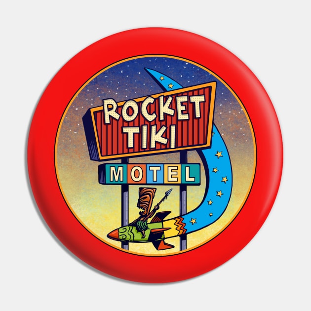 Rocket Tiki Motel Pin by ChetArt