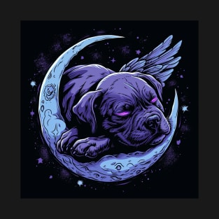 Staffy On The Moon T-Shirt