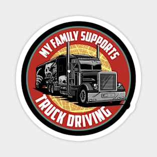 Funny Trucker Truck Driver Big Rig Semi 18 Wheeler Trucking Magnet