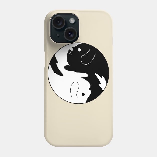 Yin and Yang Dogs Phone Case by alisadesigns