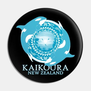 Orca Killer whales Kaikoura New Zealand Pin