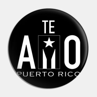 Te Amo Puerto Rico Pin