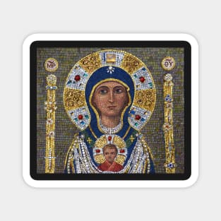 Virgin Mary Glass Mosaic Magnet