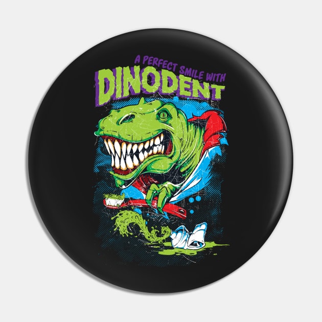 Dinodent Pin by Dark Planet Tees