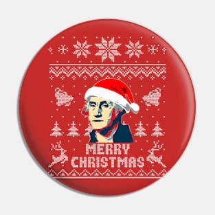 George Washington Merry Christmas Pin