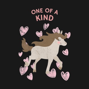 One of a Kind, cute Hearts and Horses T-Shirt